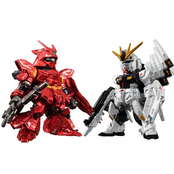 FW GUNDAM CONVERGE：CORE ν-GUNDAM & SAZABY (METALLIC VER.)